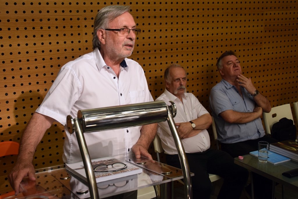 Szidiropulosz Archimédesz a hódmezővásárhelyei kötetbemutatón 2019. július 7-én