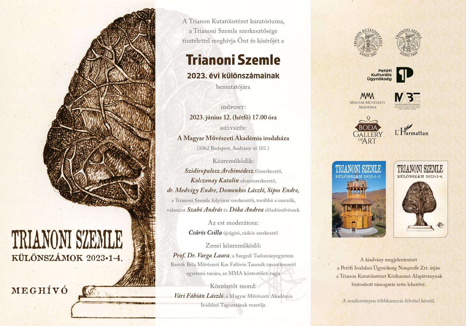 Trianoni Szemle 2023 évi Különszámok bemutatója-MMA Irodaháza_2023.06.12.