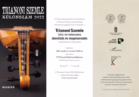 Trianoni Szemle 2022 Különszám bemutatója - TIT Kossuth Klub